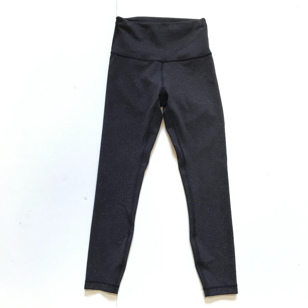 Lululemon InStill High Rise Tight Leggings Womens 4 Black Granite 25" Inseam Run
